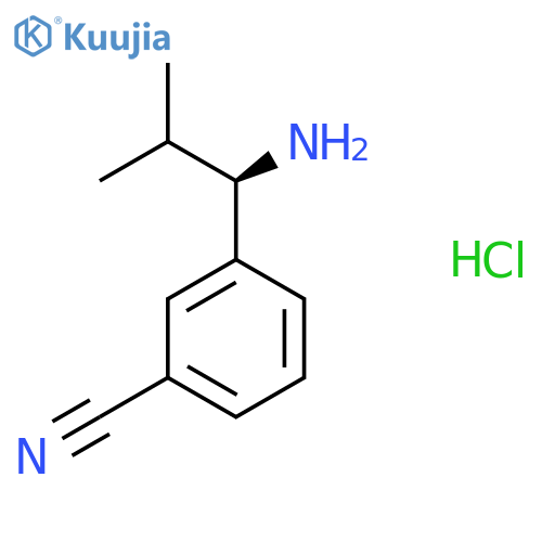 (R)-3-(1-Amino-2-methylpropyl)benzonitrile hydrochloride structure