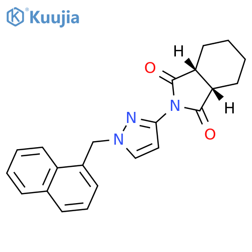<br>(3aR,7aS)-2-[1-(1-naphthylmethyl)-1H-pyrazol-3-yl]hexahydro-1H-isoindole-1, 3(2H)-dione structure