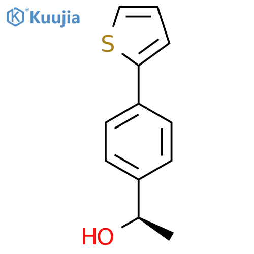 (1R)-1-4-(thiophen-2-yl)phenylethan-1-ol structure