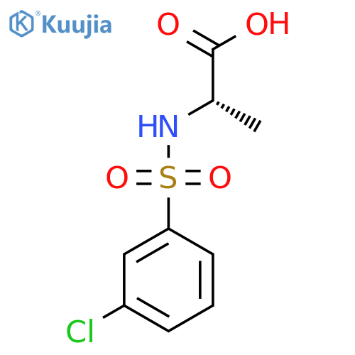 (2S)-2-(3-Chlorobenzenesulfonamido)propanoic acid structure