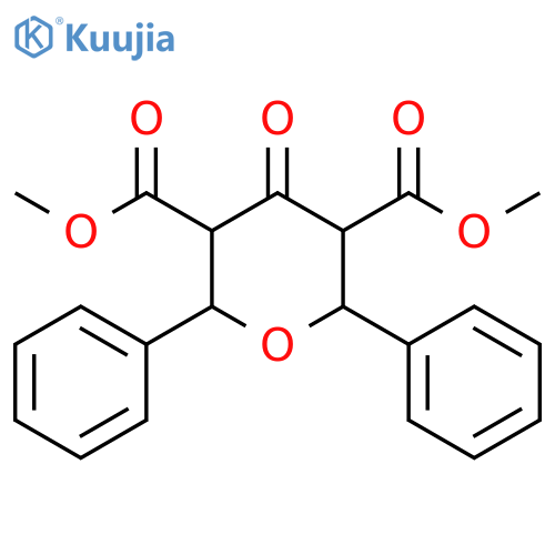 3,5-Dimethyl 4-oxo-2,6-diphenyloxane-3,5-dicarboxylate structure