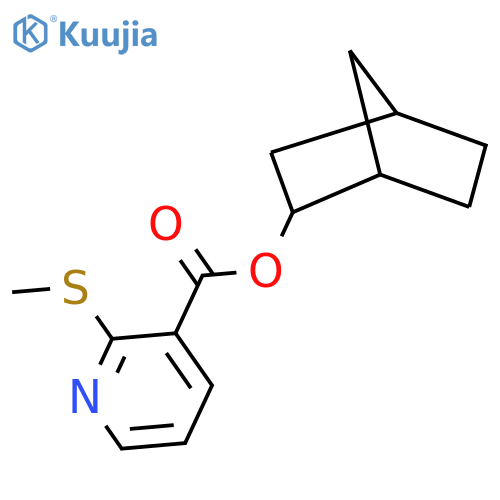 bicyclo2.2.1heptan-2-yl 2-(methylsulfanyl)pyridine-3-carboxylate structure