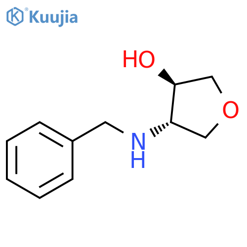 rac-(3R,4S)-4-(benzylamino)oxolan-3-ol structure