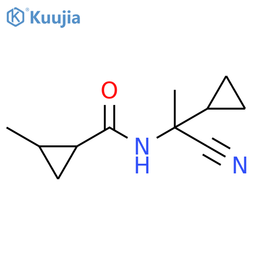 N-(1-cyano-1-cyclopropylethyl)-2-methylcyclopropane-1-carboxamide structure