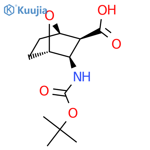 3-[(2-methylpropan-2-yl)oxycarbonylamino]-7-oxabicyclo[2.2.1]heptane-2-carboxylic acid structure