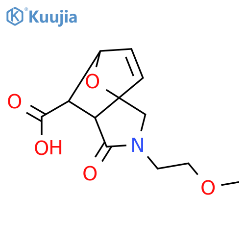 <br>3-(2-Methoxy-ethyl)-4-oxo-10-oxa-3-aza-tricyclo[5.2.1.0*1,5*]dec-8-ene-6-ca rboxylic acid structure