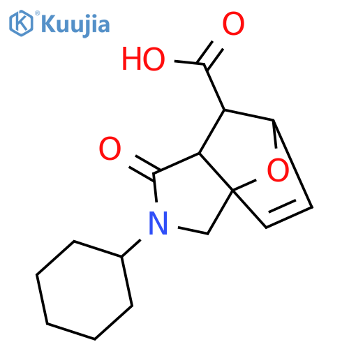 3-Cyclohexyl-4-oxo-10-oxa-3-azatricyclo5.2.1.0~1,5~dec-8-ene-6-carboxylic Acid structure