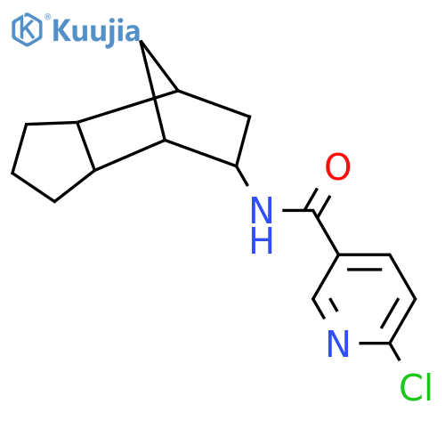 6-chloro-N-{tricyclo5.2.1.0,2,6decan-8-yl}pyridine-3-carboxamide structure