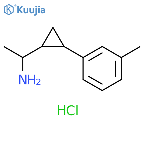 1-[2-(m-tolyl)cyclopropyl]ethanamine;hydrochloride structure