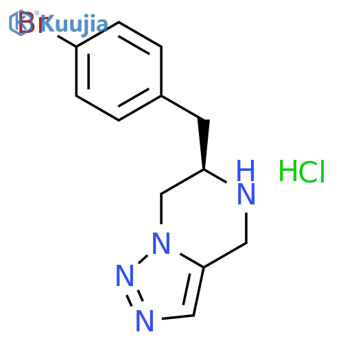 (R)-6-(4-Bromobenzyl)-4,5,6,7-tetrahydro-1,2,3triazolo1,5-apyrazine hydrochloride structure