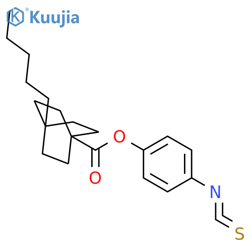 Bicyclo[2.2.2]octane-1-carboxylicacid, 4-pentyl-, 4-isothiocyanatophenyl ester structure