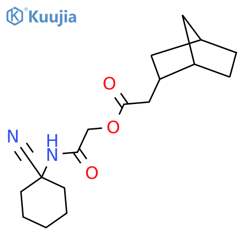 [(1-Cyanocyclohexyl)carbamoyl]methyl 2-{bicyclo[2.2.1]heptan-2-yl}acetate structure