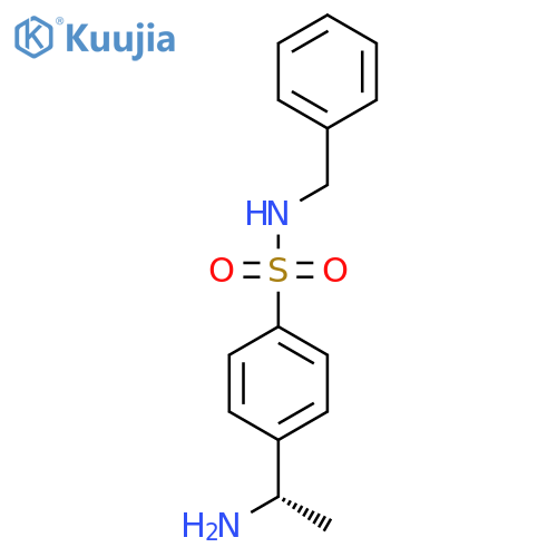 4-(1S)-1-aminoethyl-N-benzylbenzene-1-sulfonamide structure