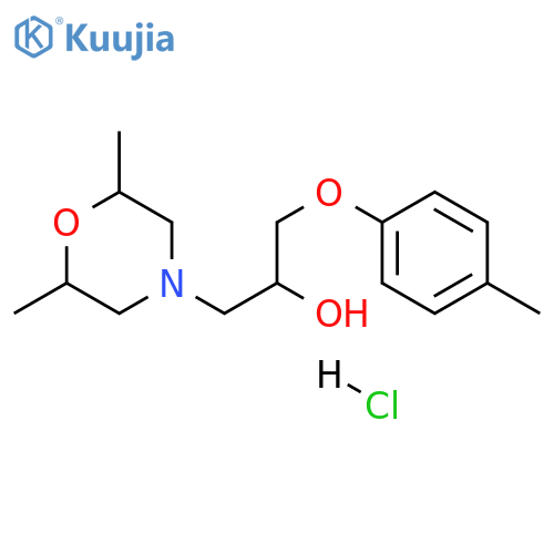 1-(2,6-dimethylmorpholin-4-yl)-3-(4-methylphenoxy)propan-2-ol hydrochloride structure
