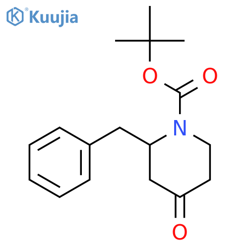 (R)-tert-Butyl 2-benzyl-4-oxopiperidine-1-carboxylate structure
