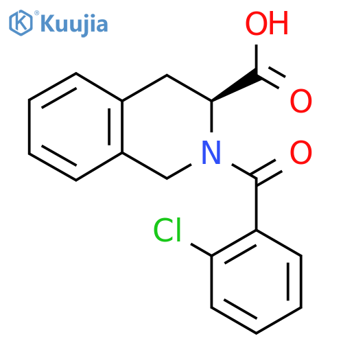 (3S)-2-(2-chlorobenzoyl)-1,2,3,4-tetrahydroisoquinoline-3-carboxylic acid structure