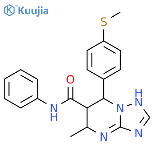 5-methyl-7-4-(methylsulfanyl)phenyl-N-phenyl-4H,5H,6H,7H-1,2,4triazolo1,5-apyrimidine-6-carboxamide structure