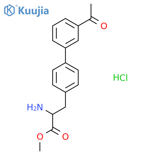 (R)-Methyl 3-(3'-acetylbiphenyl-4-yl)-2-aminopropanoate hydrochloride structure