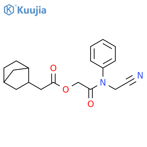 2-[(Cyanomethyl)phenylamino]-2-oxoethyl bicyclo[2.2.1]heptane-2-acetate structure