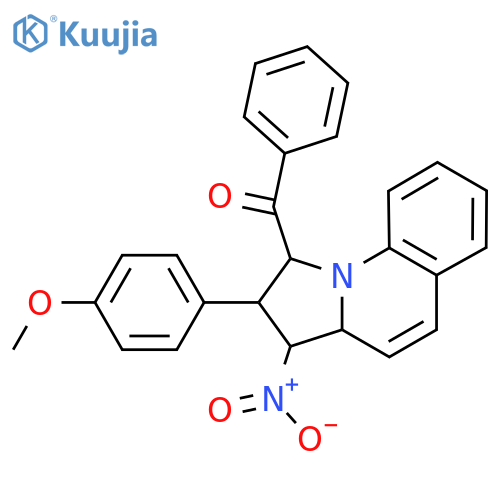 1-benzoyl-2-(4-methoxyphenyl)-3-nitro-1H,2H,3H,3aH-pyrrolo1,2-aquinoline structure
