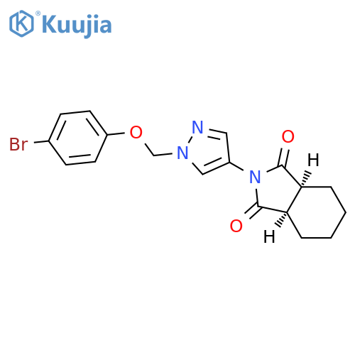 <br>(3aR,7aS)-2-{1-[(4-bromophenoxy)methyl]-1H-pyrazol-4-yl}hexahydro-1H-isoind ole-1,3(2H)-dione structure