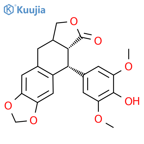 (5R,5aR)-5-(4-Hydroxy-3,5-dimethoxyphenyl)-5,8,8a,9-tetrahydrofuro3',4':6,7naphtho2,3-d1,3dioxol-6(5aH)-one structure