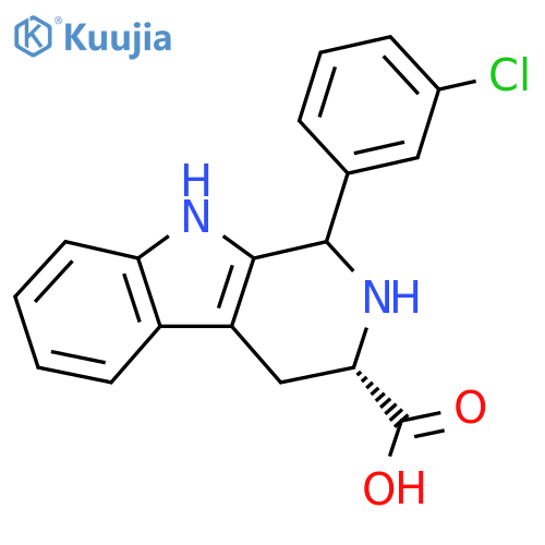 (3S)-1-(3-chlorophenyl)-2,3,4,9-tetrahydro-1H-beta-carboline-3-carboxylic acid structure