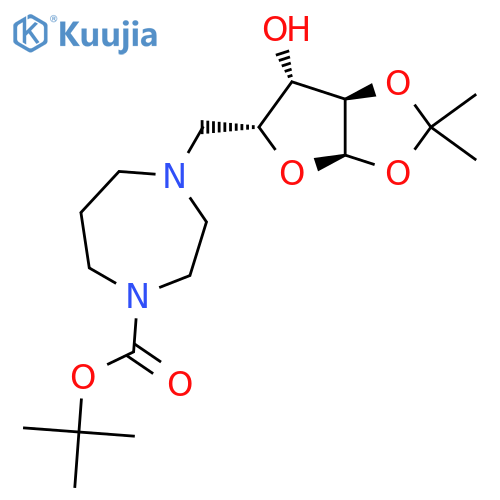 5-(4-tert-Butoxycarbonyl-homopiperazin-1-yl)-5-deoxy-1,2-isopropylidene-alpha-D-xylofuranose structure