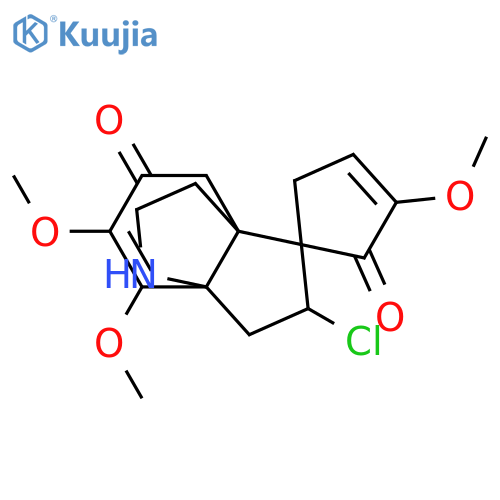Spiro[3-cyclopentene-1,10'-[3a,7a]propano[1H]indole]-2,5'(4'H)-dione,9'-chloro-2',3'-dihydro-3,6',7'-trimethoxy- (9CI) structure