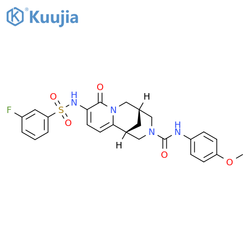 (1R,5R)-9-(3-Fluorophenylsulfonamido)-N-(4-methoxyphenyl)-8-oxo-4,5,6,8-tetrahydro-1H-1,5-methanopyrido1,2-a1,5diazocine-3(2H)-carboxamide structure