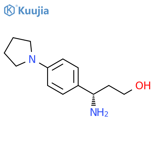 Benzenepropanol, γ-amino-4-(1-pyrrolidinyl)-, (γS)- structure