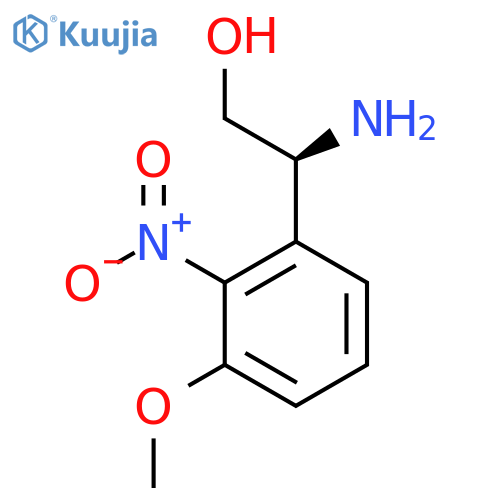 (2S)-2-amino-2-(3-methoxy-2-nitrophenyl)ethan-1-ol structure