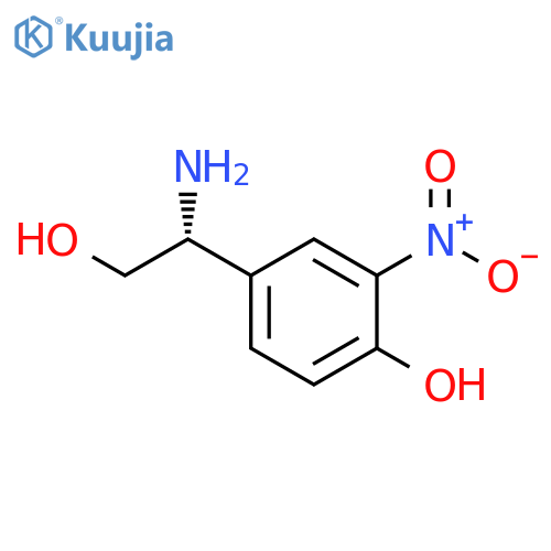 4-(1R)-1-amino-2-hydroxyethyl-2-nitrophenol structure