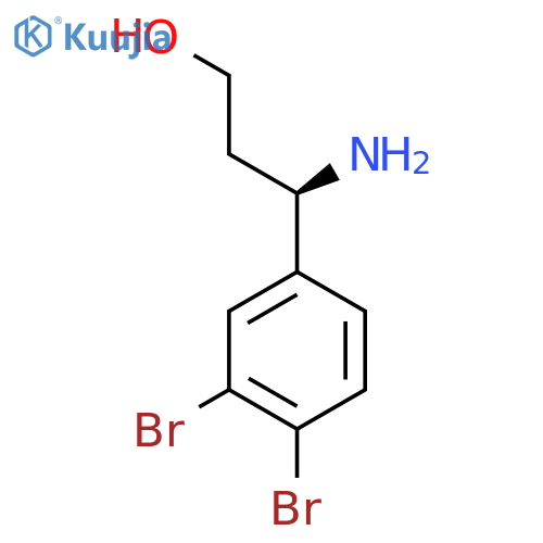 (3R)-3-amino-3-(3,4-dibromophenyl)propan-1-ol structure