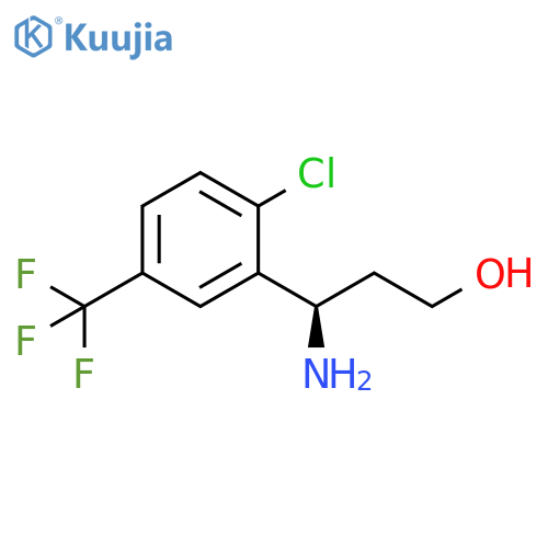 (3R)-3-amino-3-2-chloro-5-(trifluoromethyl)phenylpropan-1-ol structure