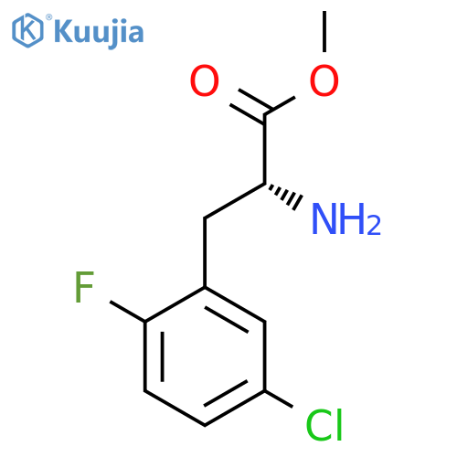 methyl (2R)-2-amino-3-(5-chloro-2-fluorophenyl)propanoate structure
