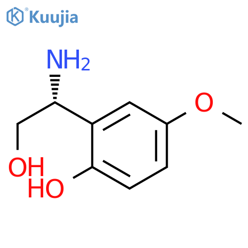 2-(1R)-1-amino-2-hydroxyethyl-4-methoxyphenol structure