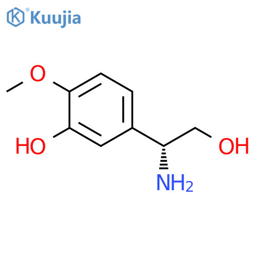 5-(1R)-1-amino-2-hydroxyethyl-2-methoxyphenol structure