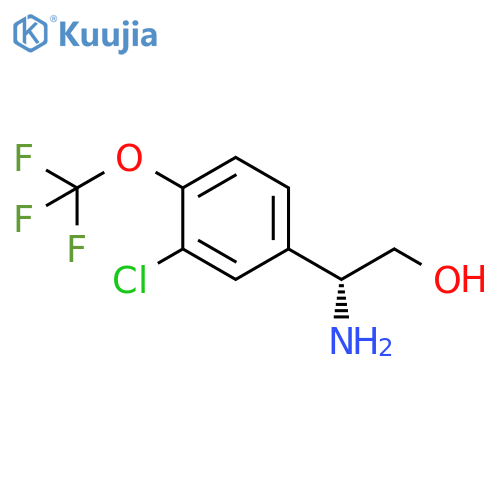 (2R)-2-amino-2-3-chloro-4-(trifluoromethoxy)phenylethan-1-ol structure