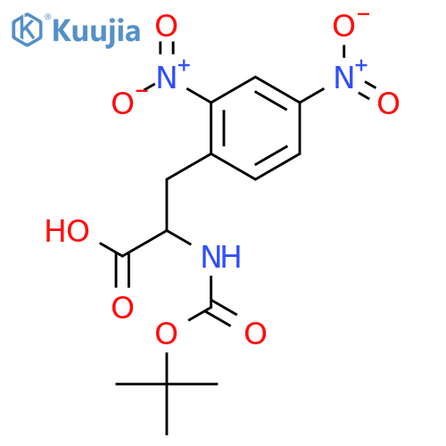 (2R)-2-(tert-butoxycarbonylamino)-3-(2,4-dinitrophenyl)propanoic acid structure