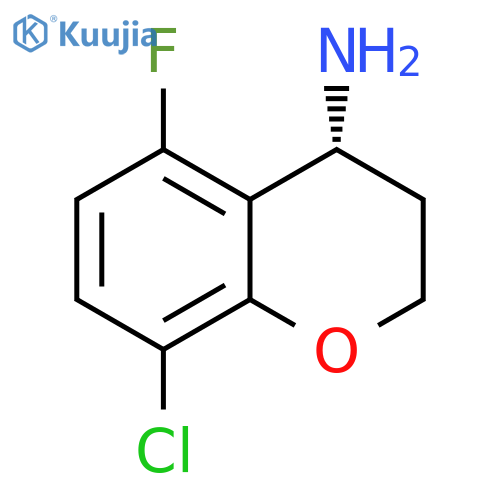 (4R)-8-CHLORO-5-FLUORO-3,4-DIHYDRO-2H-1-BENZOPYRAN-4-AMINE structure