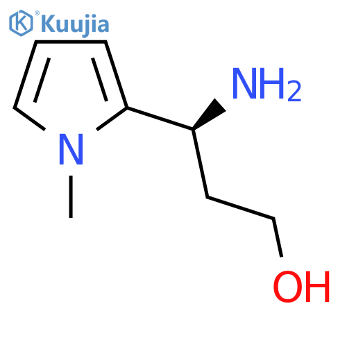 (3S)-3-amino-3-(1-methyl-1H-pyrrol-2-yl)propan-1-ol structure