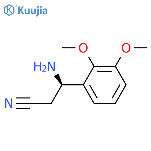 (3R)-3-AMINO-3-(2,3-DIMETHOXYPHENYL)PROPANENITRILE structure
