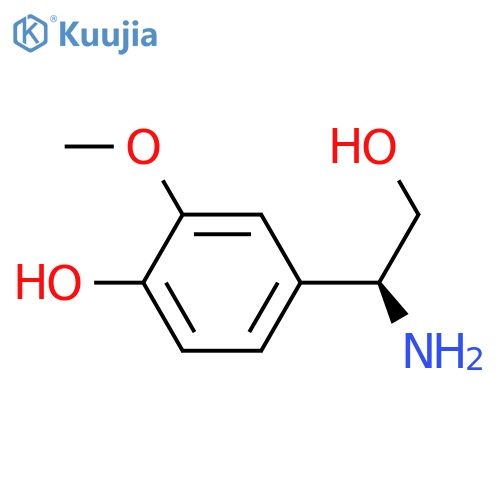 4-(1S)-1-amino-2-hydroxyethyl-2-methoxyphenol structure