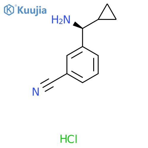 (S)-3-(Amino(cyclopropyl)methyl)benzonitrile hydrochloride structure