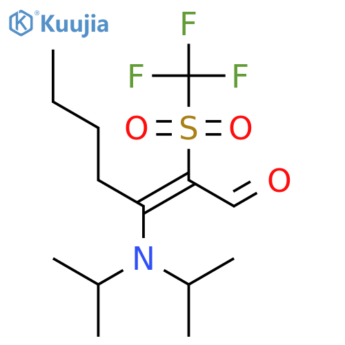 2-HEPTENAL, 3-[BIS(1-METHYLETHYL)AMINO]-2-[(TRIFLUOROMETHYL)SULFONYL]-, (E)- structure