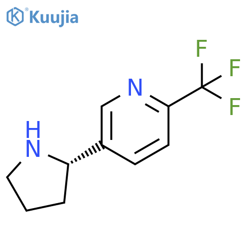5-((2S)pyrrolidin-2-yl)-2-(trifluoromethyl)pyridine structure