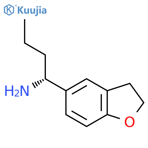 5-Benzofuranmethanamine, 2,3-dihydro-α-propyl-, (αR)- structure