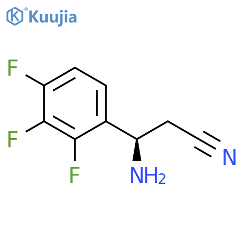 (3R)-3-AMINO-3-(2,3,4-TRIFLUOROPHENYL)PROPANENITRILE structure