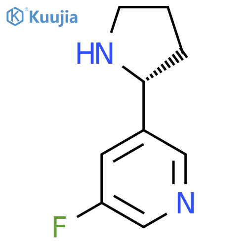 Pyridine, 3-fluoro-5-(2R)-2-pyrrolidinyl- structure